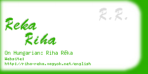 reka riha business card