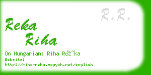 reka riha business card